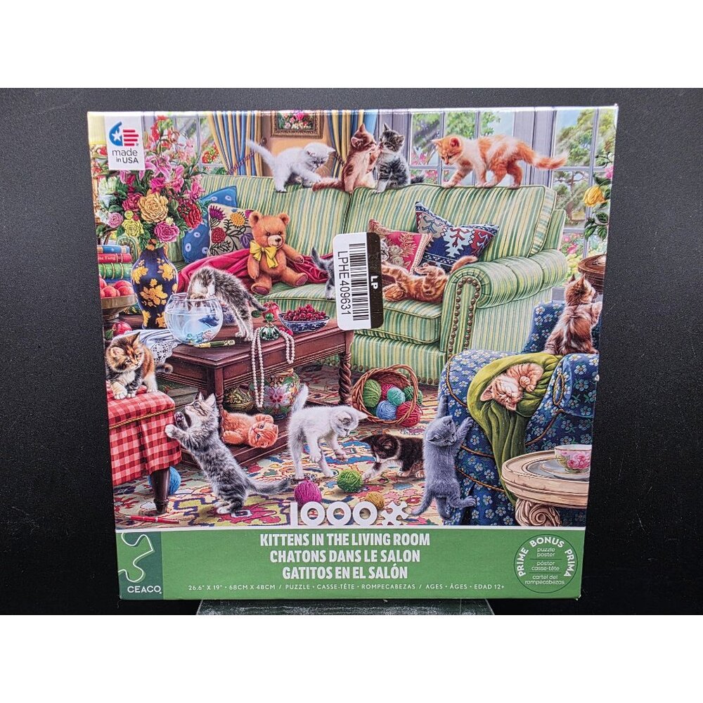 CEACO Kittens in the Living Room 1000-Piece Puzzle - Multi